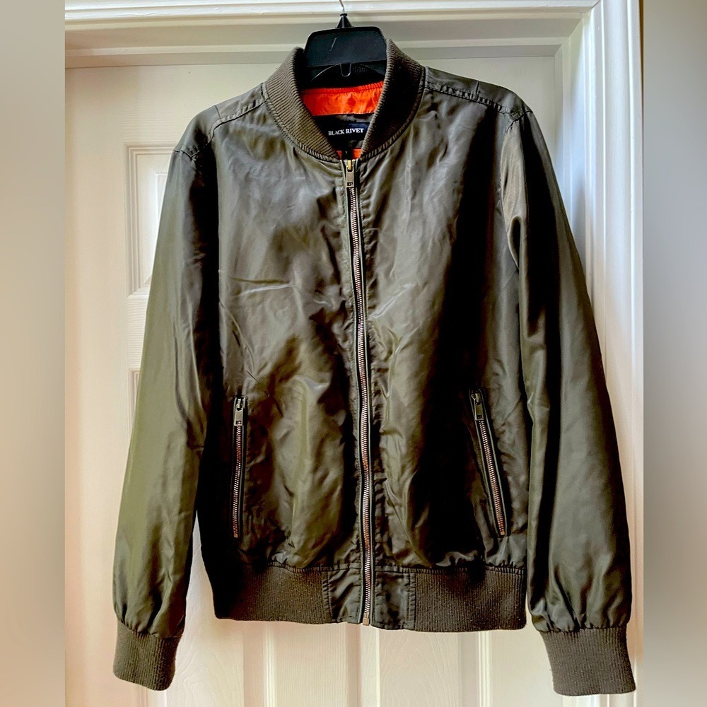 Dark‎ Olive Men's Small bomber jacket Streetwear